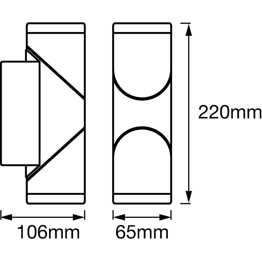 Ledvance - LED Outdoor wall light ENDURA 2xLED/13W/230V IP44