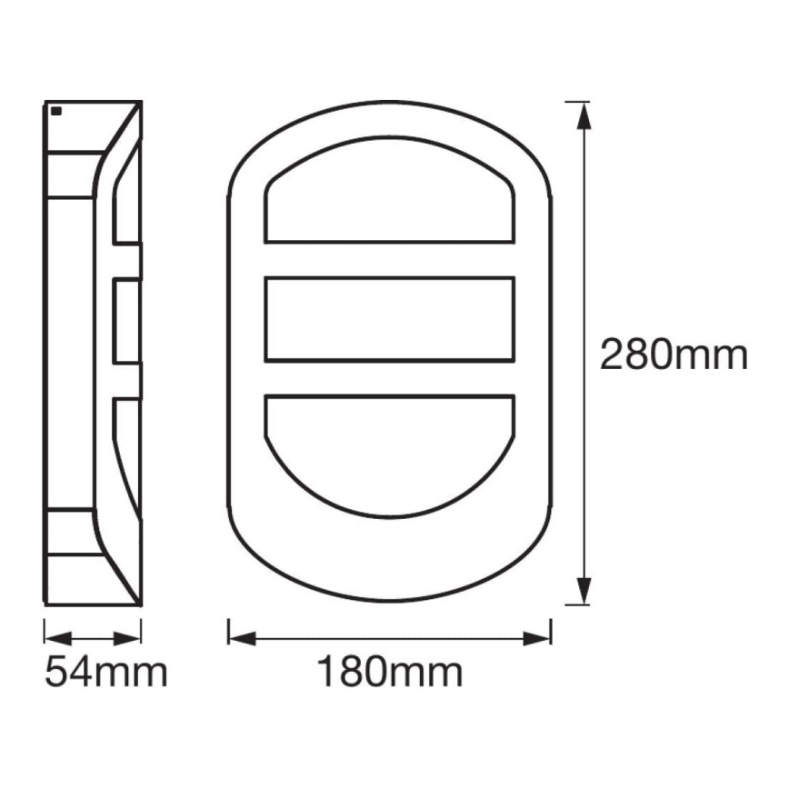 Ledvance - LED Outdoor wall light PLATE LED/12W/230V IP44