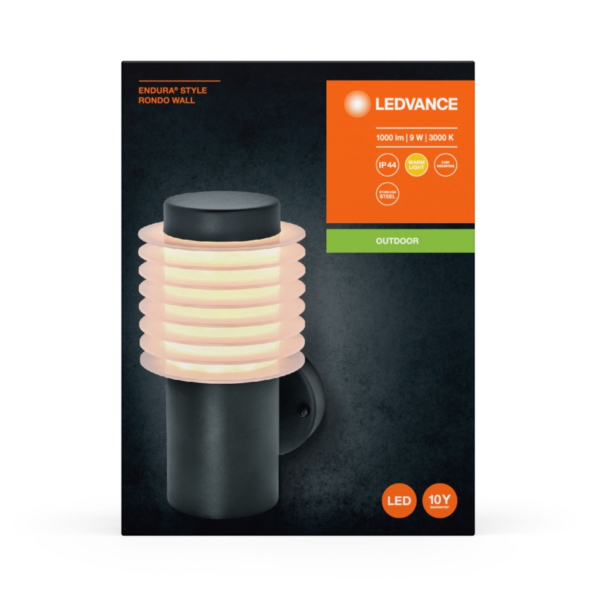 Ledvance - LED Outdoor wall light ENDURA RONDO LED/9W/230V IP44 anthracite