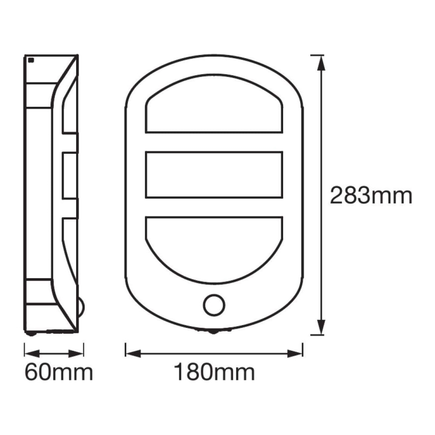 Ledvance - LED Outdoor wall light with a sensor PLATE LED/12,5W/230V IP44