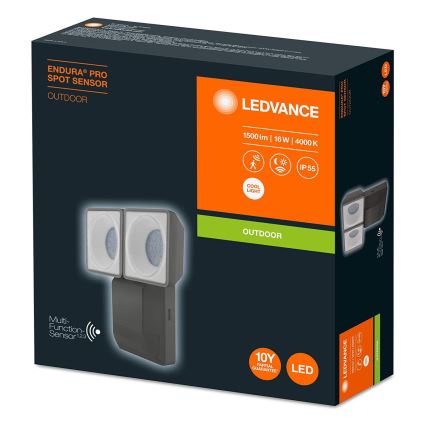 Ledvance - LED Outdoor wall light with a sensor SPOT 2xLED/8W/230V IP55
