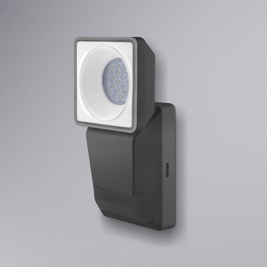 Ledvance -LED Outdoor wall light with a sensor  SPOT LED/8W/230V IP55 black