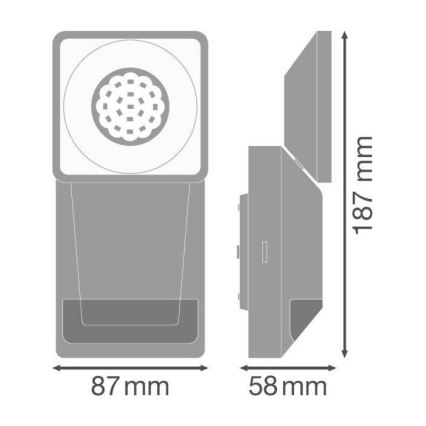 Ledvance - LED Outdoor wall light with a sensor SPOT LED/8W/230V IP55 white