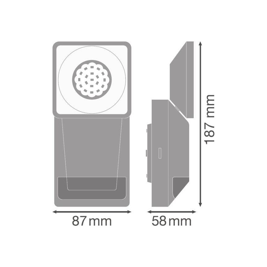 Ledvance - LED Outdoor wall light with a sensor SPOT LED/8W/230V IP55 white