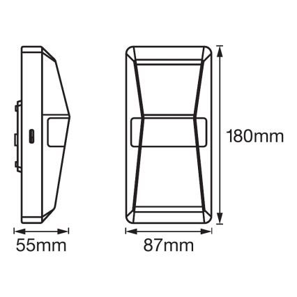 Ledvance - LED Outdoor wall light with a sensor UPDOWN LED/10W/230V IP55