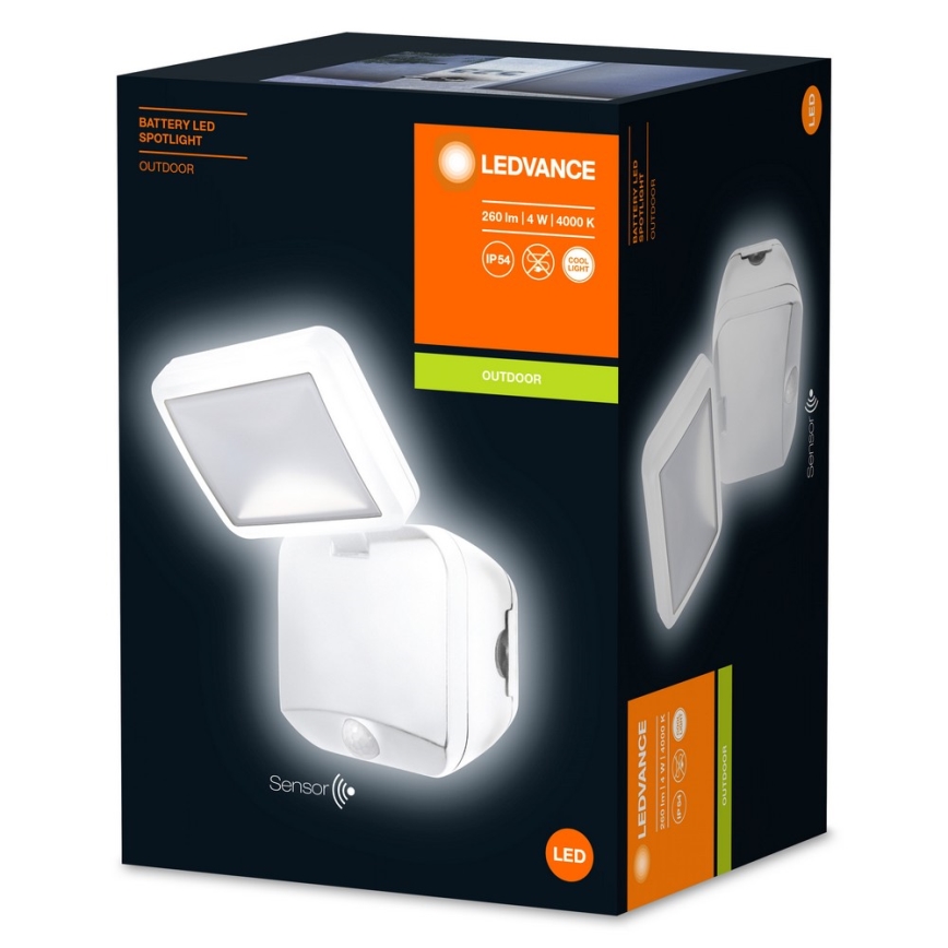 Ledvance - LED Outdoor wall light with sensor BATTERY LED/4W/6V IP54