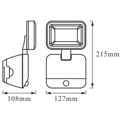 Ledvance - LED Outdoor wall light with sensor BATTERY LED/4W/6V IP54