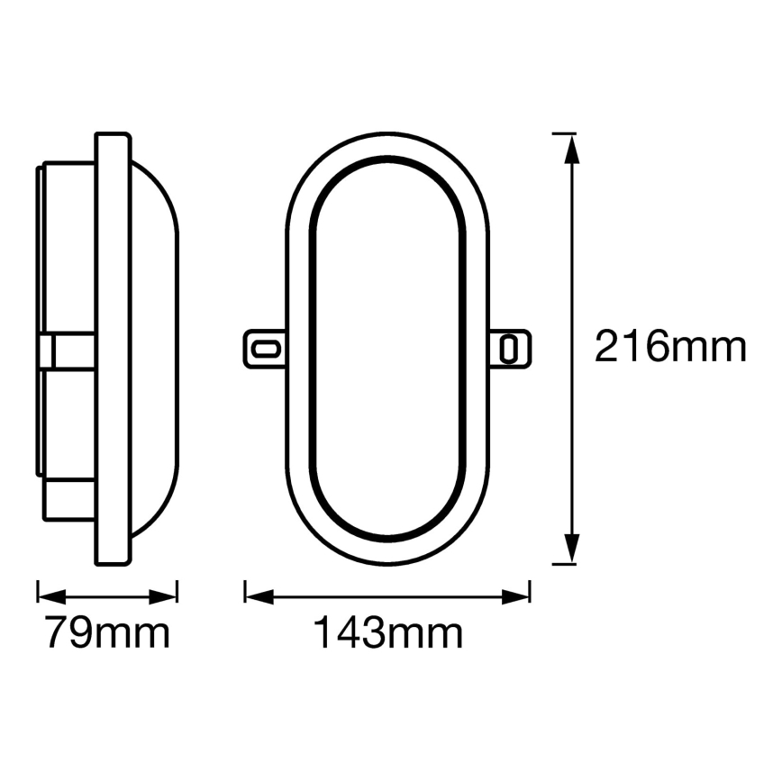 Ledvance - LED Outdoor walll light BULKHEAD LED/11W/230V IP54 black