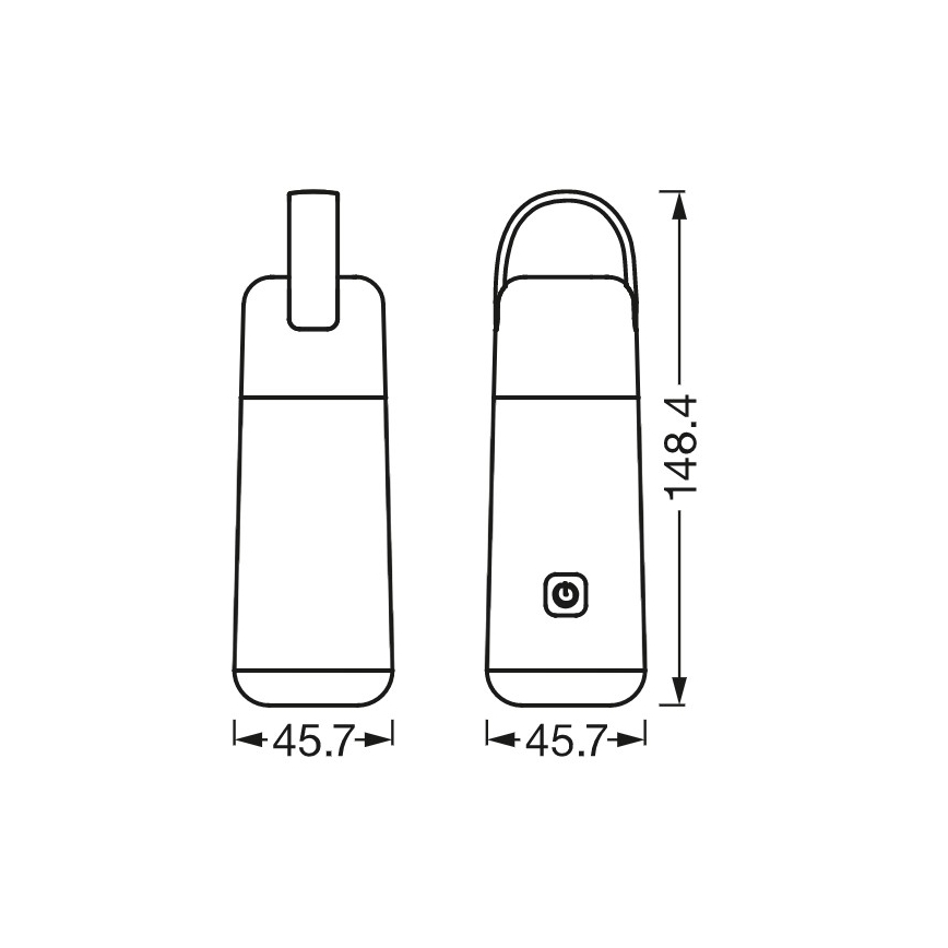 Ledvance - LED Power bank with a flashlight function MOBILE LED/0,5W/5V 1800 mAh 2xUSB
