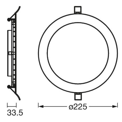 Ledvance - LED Recessed light SLIM LED/22W/230V 6500K