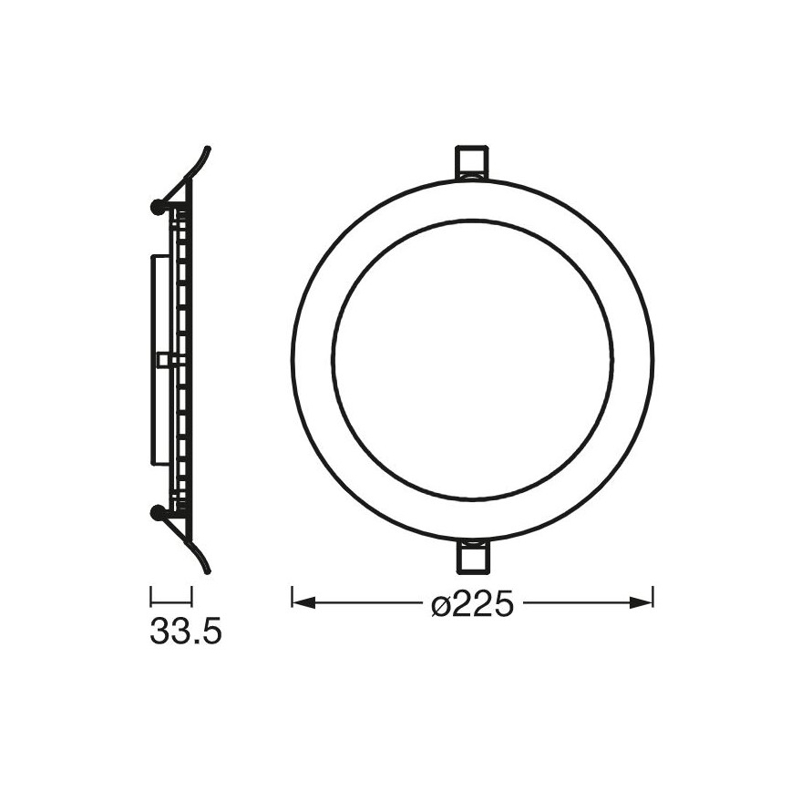 Ledvance - LED Recessed light SLIM LED/22W/230V 6500K