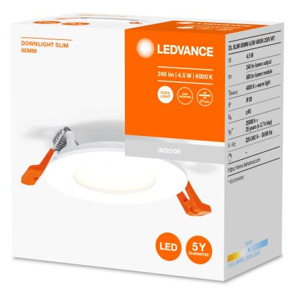 Ledvance - LED Recessed light SLIM LED/4,5W/230V 4000K