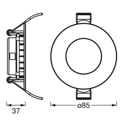 Ledvance - LED Recessed light SLIM LED/4,5W/230V 4000K