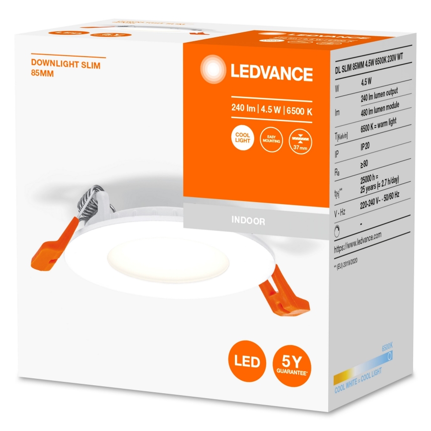 Ledvance - LED Recessed light SLIM LED/4,5W/230V 6500K