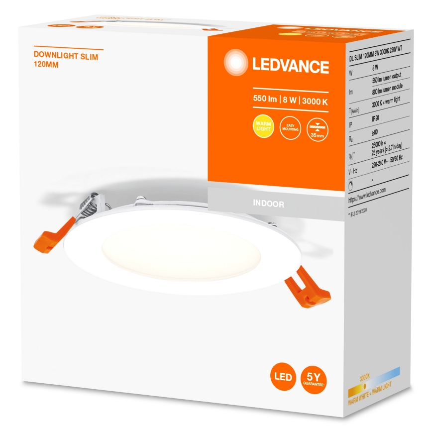 Ledvance - LED Recessed light SLIM LED/8W/230V 3000K