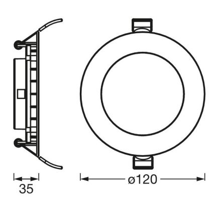 Ledvance - LED Recessed light SLIM LED/8W/230V 3000K