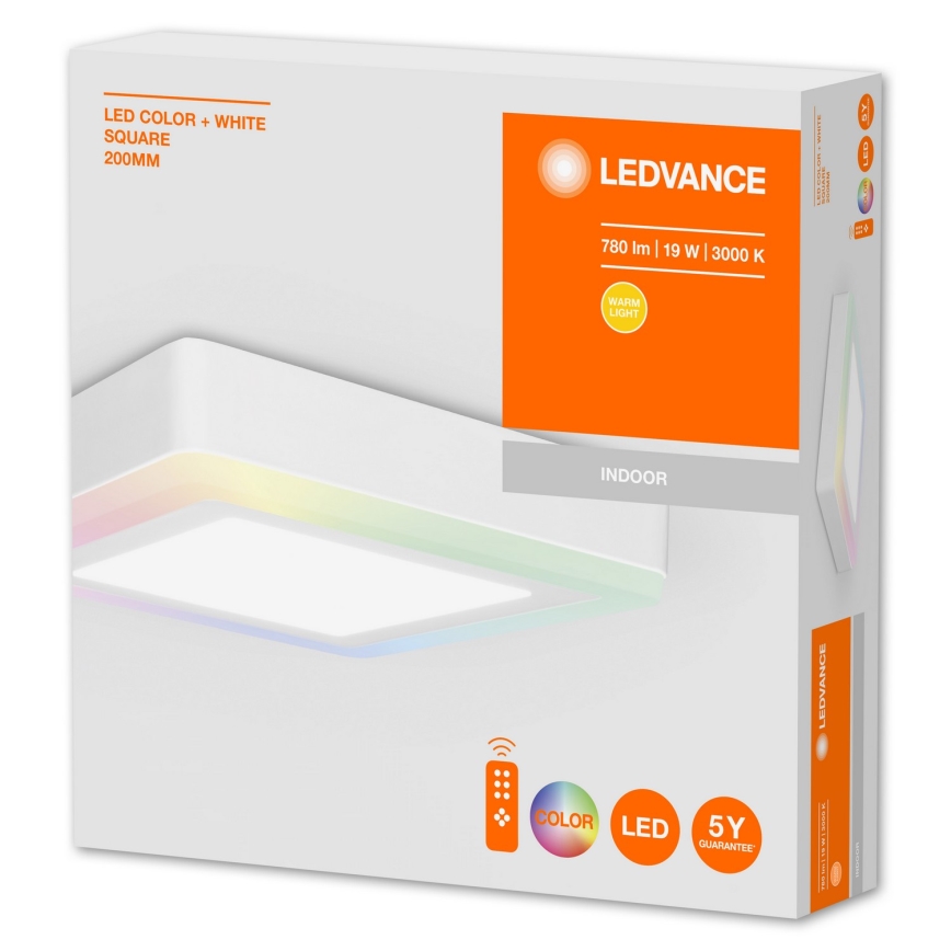 Ledvance - LED RGB Dimmable ceiling light LED/19W/230V + remote control