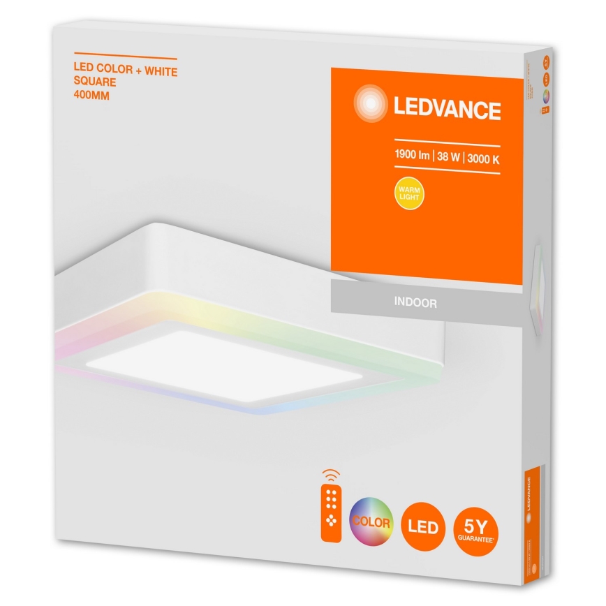 Ledvance - LED RGB Dimmable ceiling light LED/38W/230V + remote control