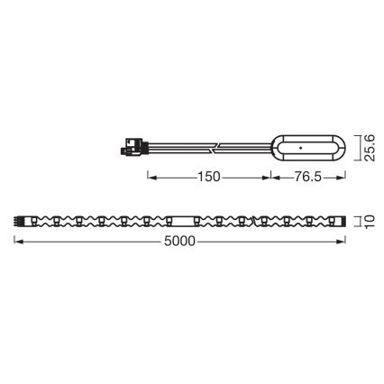 Ledvance - LED RGB Dimmable FLEX Strip 5m LED/10W/230V + Remote Control