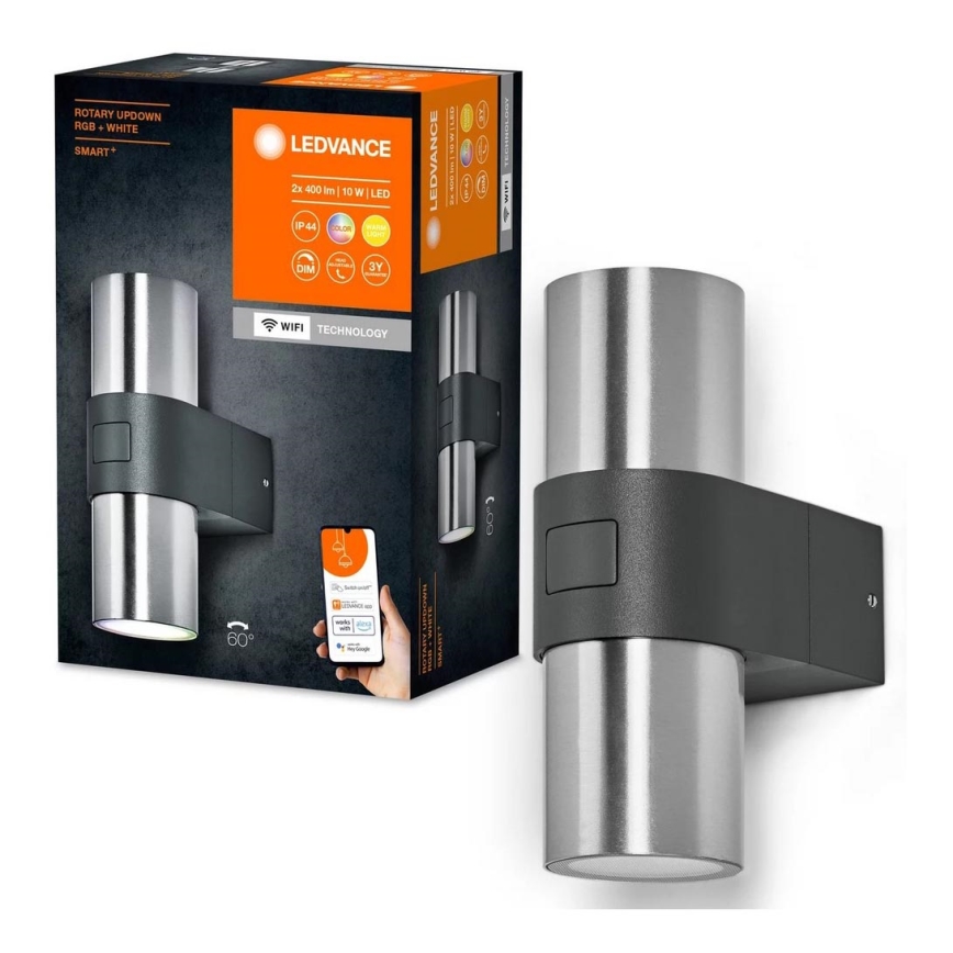 Ledvance- LED RGB Dimmable outdoor light SMART+ ROTARY 2xLED/5W/230V IP44 Wi-Fi