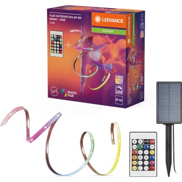 Ledvance - LED RGB Dimmable Solar Strip FLEX MAGIC 5m LED/1.6W/3.7V 2000 mAh IP44 + Remote Control