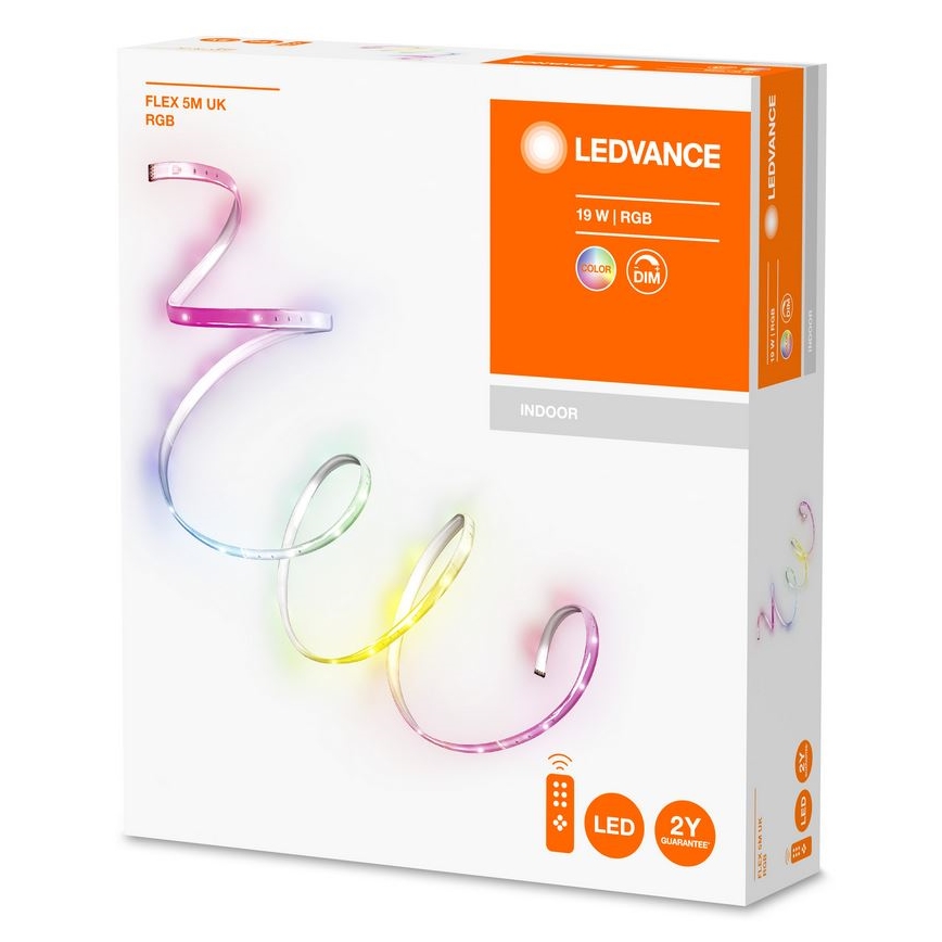 Ledvance - LED RGB Dimmable strip FLEX 5m LED/19W/230V + remote control