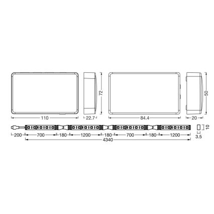 Ledvance - LED RGB Dimmable strip for TV SYNCH BOX FLEX SMART+ MAGIC 4,5m LED/18W/230V Wi-Fi