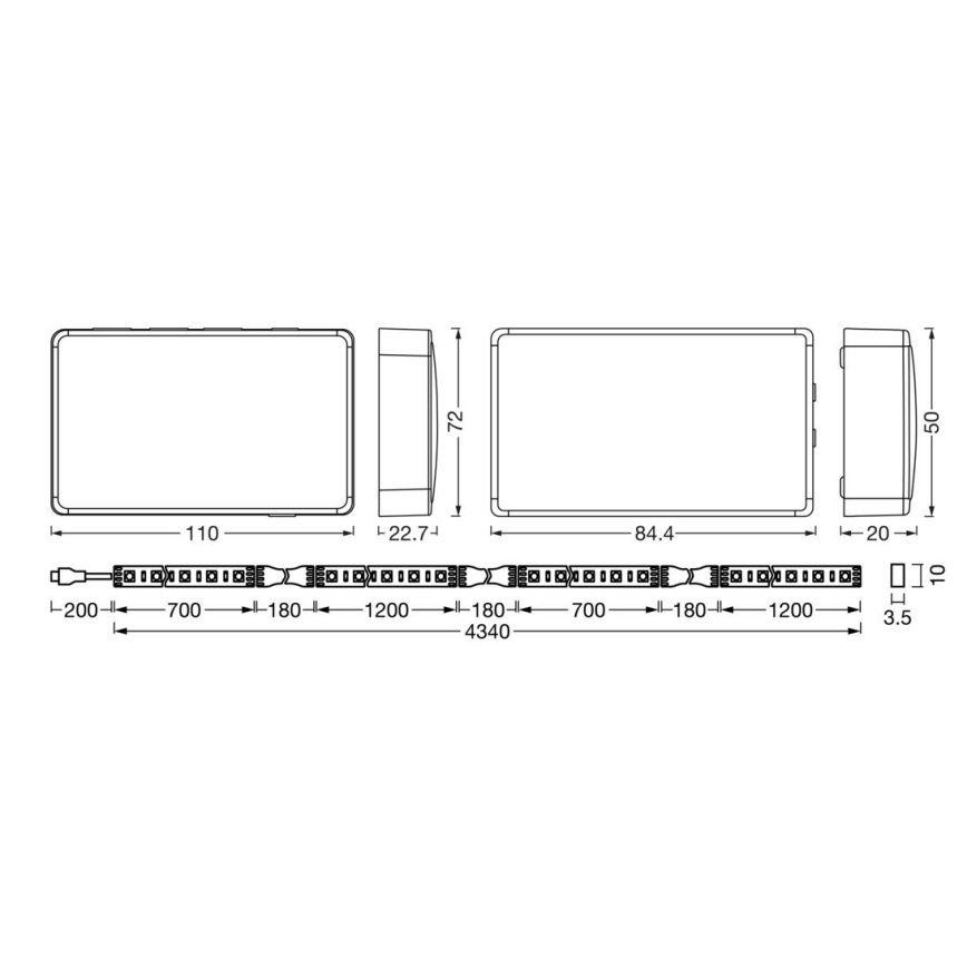 Ledvance - LED RGB Dimmable strip for TV SYNCH BOX FLEX SMART+ MAGIC 4,5m LED/18W/230V Wi-Fi