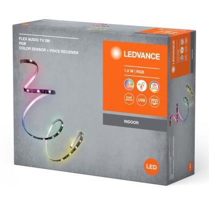 Ledvance - LED RGB Dimmable strip for TV with sensor FLEX AUDIO 2m LED/1,8W/5V