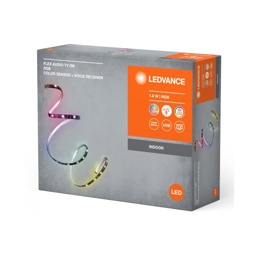 Ledvance - LED RGB Dimmable strip for TV with sensor FLEX AUDIO 2m LED/1,8W/5V