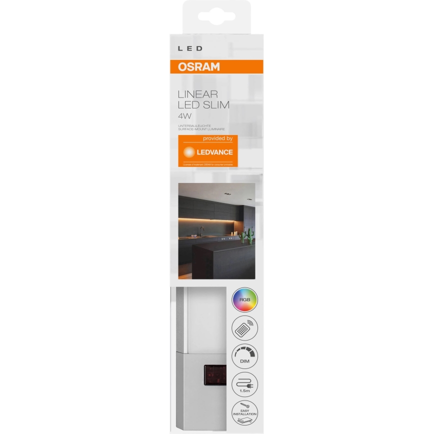 Ledvance - LED RGB Dimmable under kitchen cabinet light SLIM LED/4W/230V + remote control