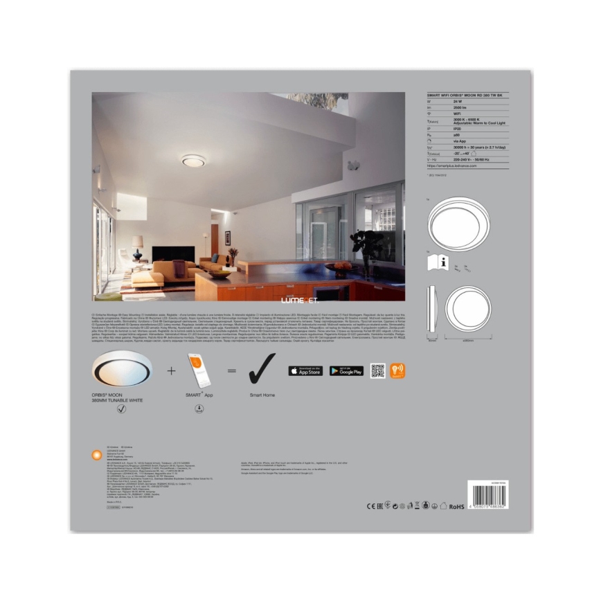 Ledvance - LED RGB Dimming light SMART+ KITE LED/18W/230V 3,000K-6,500K Wi-Fi