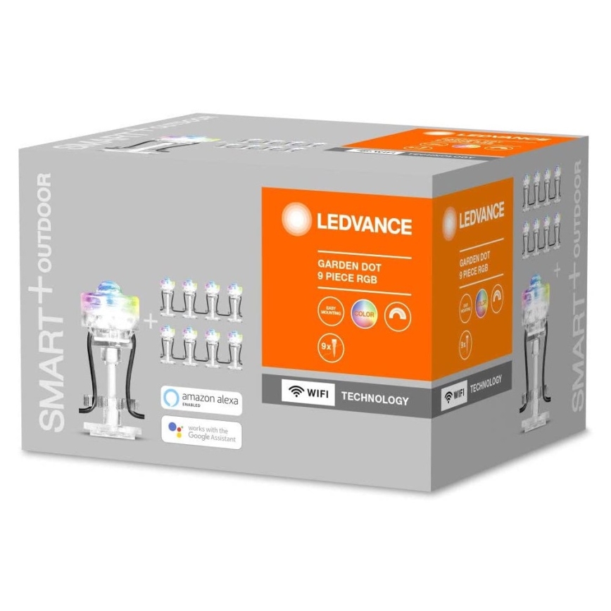 Ledvance - LED RGB Outdoor extension set SMART+ DOT 9xLED/2,5W/230V IP65 Wi-Fi