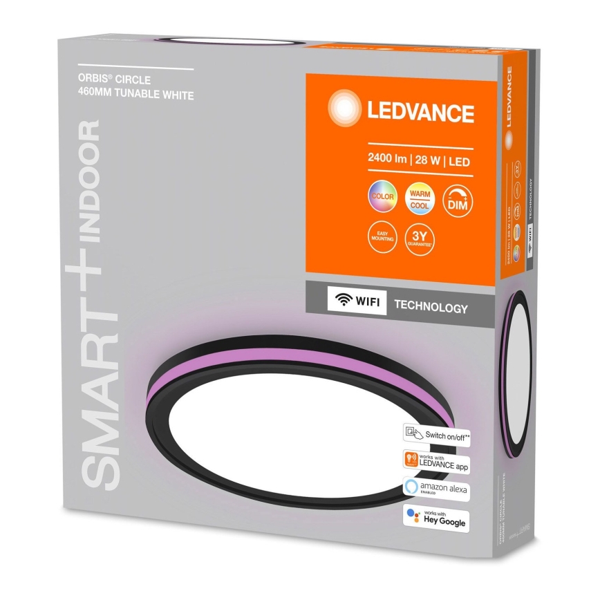 Ledvance -LED RGBW Dimmable ceiling light SMART+ CIRCLE LED/28W/230V Wi-Fi