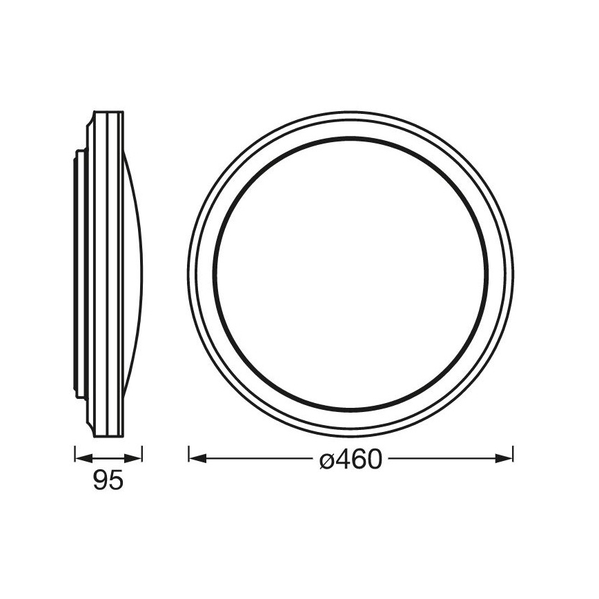 Ledvance - LED RGBW Dimmable ceiling light SMART+ CIRCLE LED/28W/230V 3000-6500K Wi-Fi