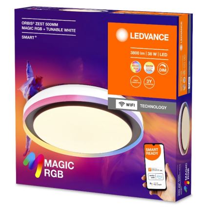 Ledvance - LED RGBW Dimmable ceiling light SMART+ MAGIC LED/38W/230V 2700-6500K Wi-Fi
