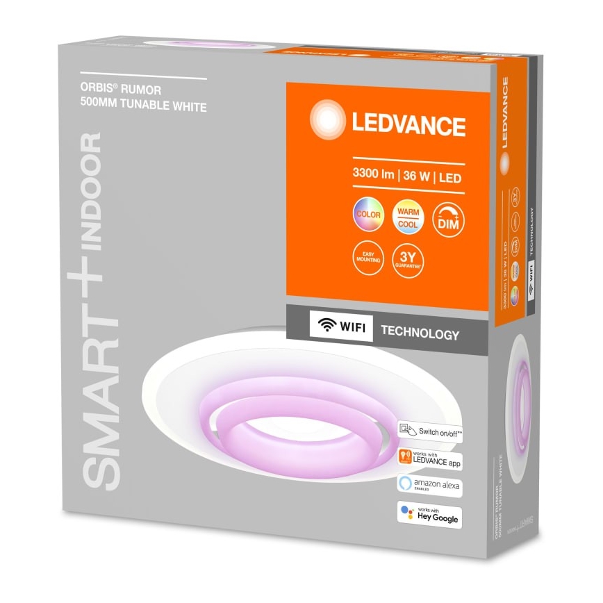 Ledvance - LED RGBW Dimmable ceiling light SMART+ ORBIS LED/32W/230V Wi-Fi