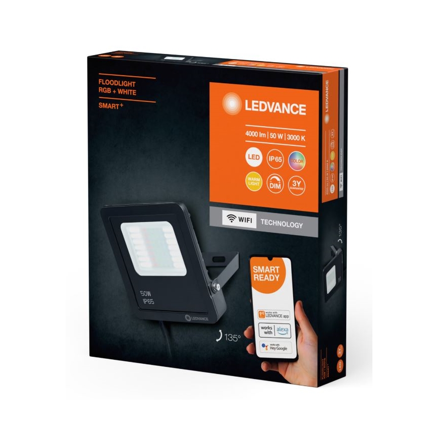 Ledvance - LED RGBW Dimmable outdoor floodlight SMART+ FLOODLIGHT LED/50W/230V IP65 Wi-Fi