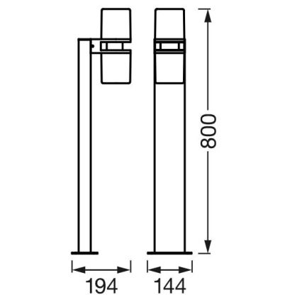 Ledvance - LED RGBW Dimmable outdoor lamp SMART+ FLARE 2xLED/7W/230V Wi-Fi IP44