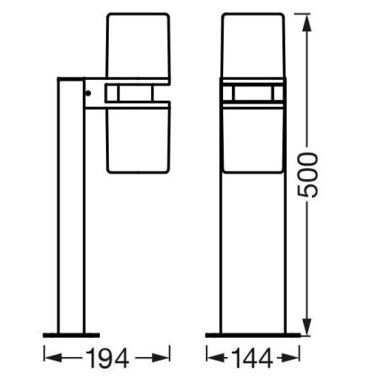 Ledvance - LED RGBW Dimmable outdoor lamp CASCADE 2xLED/7W/230V IP44 Wi-Fi