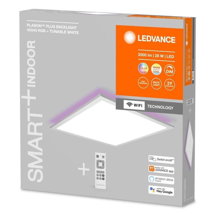 Ledvance - LED RGBW Dimmable panel SMART+ PLANON LED/28W/230V Wi-Fi + remote control