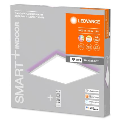 Ledvance - LED RGBW Dimmable panel SMART+ PLANON LED/40W/230V 3000-6500K Wi-Fi + remote control