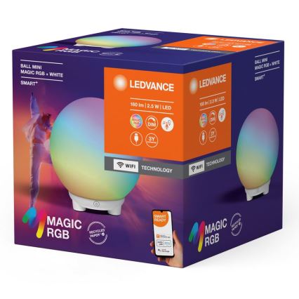 Ledvance - LED RGBW Dimmable rechargeable table lamp SMART+ MAGIC LED/2,5W/5V 2200-6500K Wi-Fi