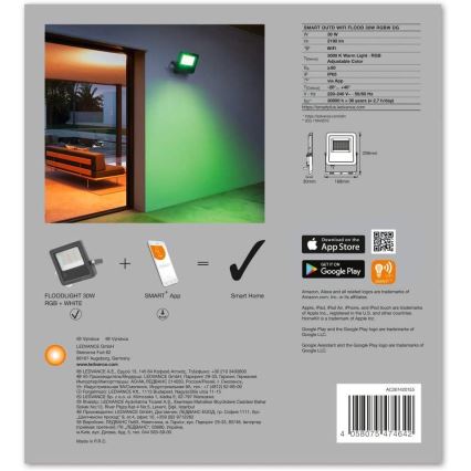 Ledvance - LED RGBW Floodlight SMART+ FLOOD LED/30W/230V IP65 Wi-Fi