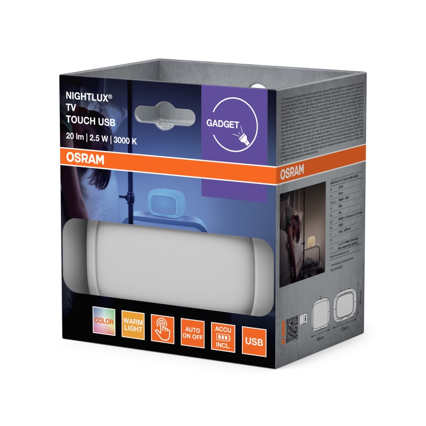 Ledvance - LED RGBW Touch Kids' Night Light TOUCH LED/2.5W/5V