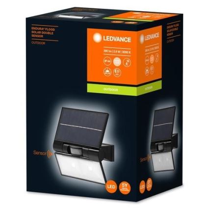 Ledvance - LED Outdoor solar wall floodlight with a motion and dusk sensor FLOOD LED/2,9W/3,7V 2600 mAh IP44