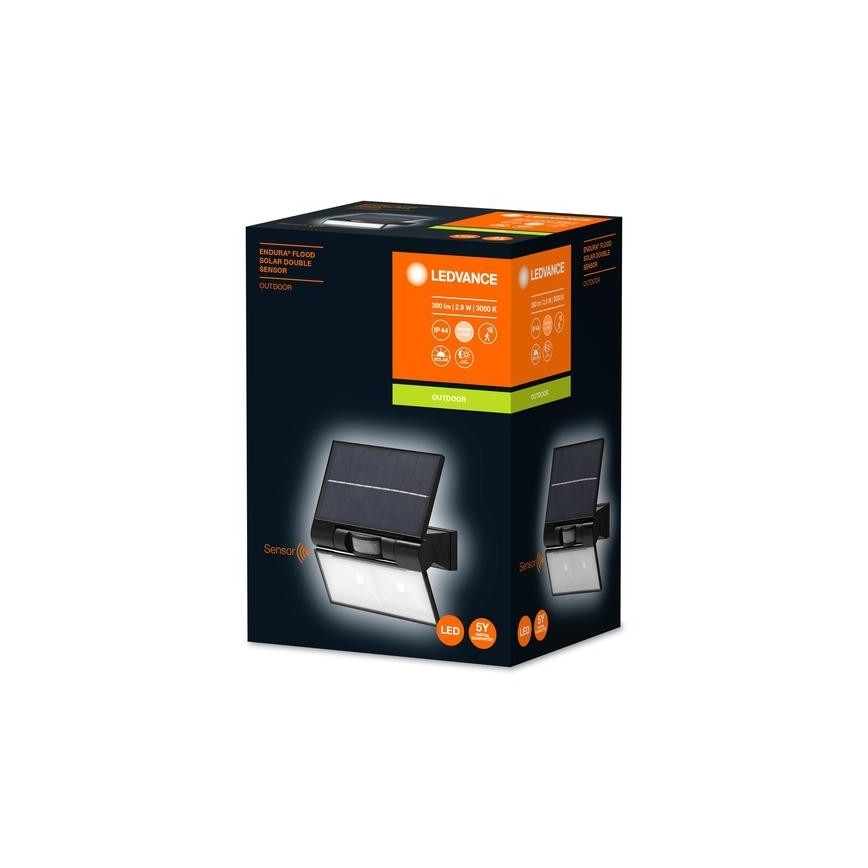 Ledvance - LED Outdoor solar wall floodlight with a motion and dusk sensor FLOOD LED/2,9W/3,7V 2600 mAh IP44