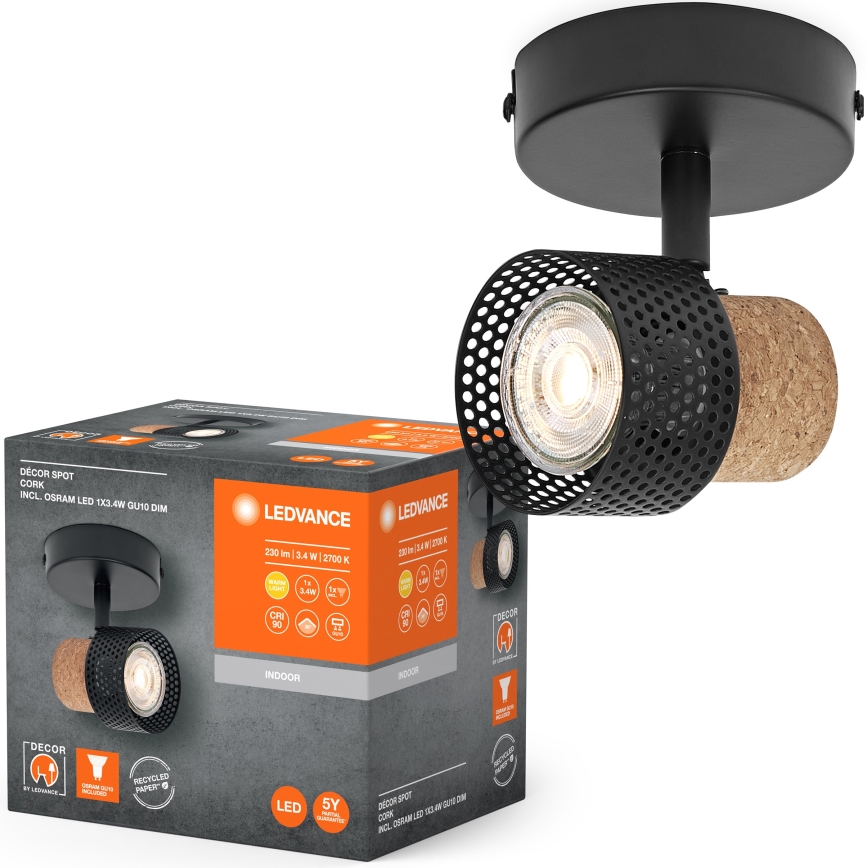 Ledvance - LED Spotlight DECOR CORK 1xGU10/3,4W/230V