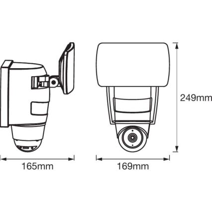 Ledvance - LED Spotlight with a sensor and a camera SMART+ LED/24W/230V IP44 Wi-Fi