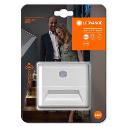 Ledvance - LED Staircase light with a sensor NIGHTLUX LED/0.25W/3xAAA IP54